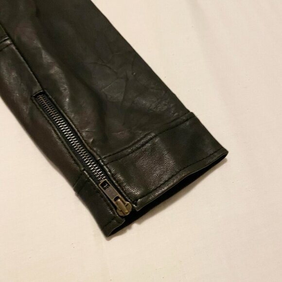 Moda International Womens Leather Jacket Size Medium - Picture 14 of 16